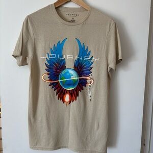 Journey New‎ with Tags Band T-shirt Tan Size  Small Short Sleeves